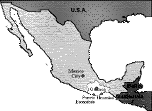 Location of Oaxaca